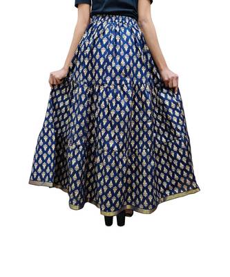 Jaipuri Printed Long royon Skirt 2