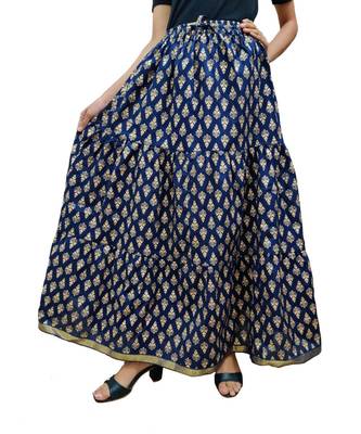 Jaipuri Printed Long royon Skirt 3
