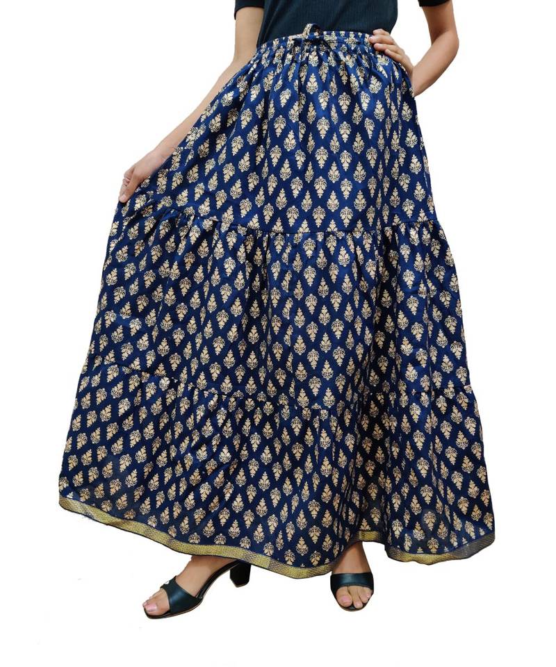 Jaipuri Printed Long royon Skirt