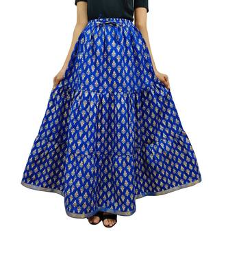Jaipuri Printed Long royon Skirt 1