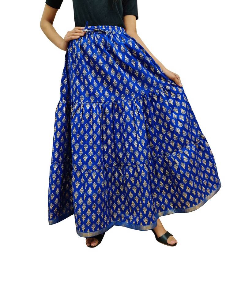 Jaipuri Printed Long royon Skirt