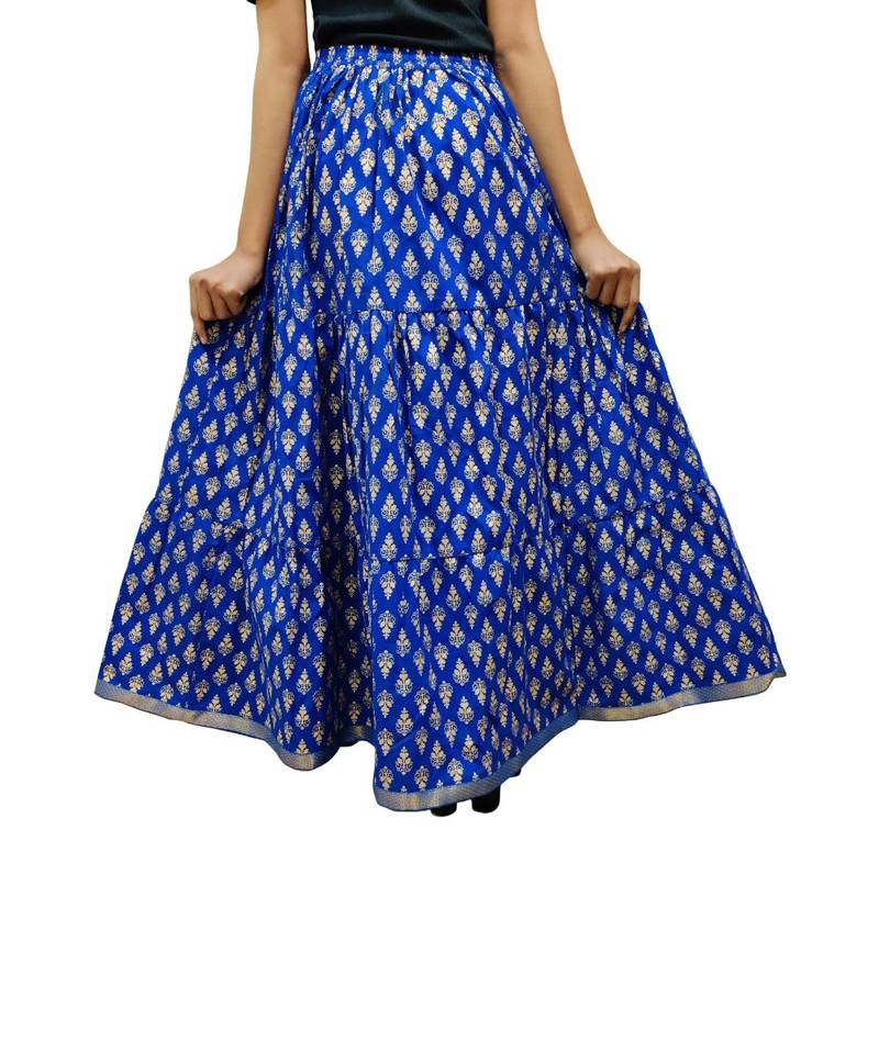 Jaipuri Printed Long royon Skirt