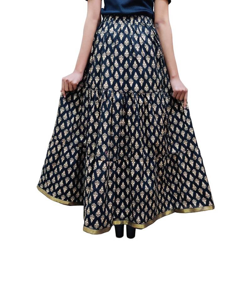 Jaipuri Printed Long royon Skirt