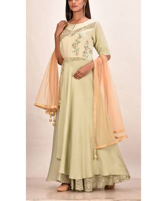 multicolor  muslin silk short sleeves solid women gown 1