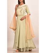 multicolor  muslin silk short sleeves solid women gown
