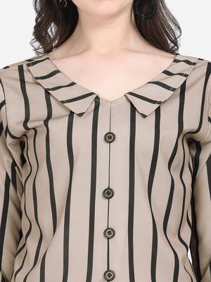 Grey printed crepe crop-tops 5