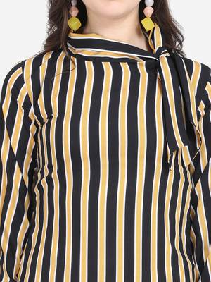 Black printed crepe crop-tops 4