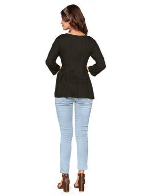 Black embroidered slub party-tops 2
