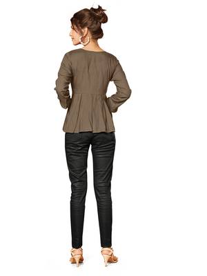 Grey embroidered slub party-tops 2