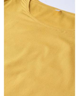 Yellow solid kurta set with digital printed dupatta 2