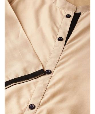 Beige embroidered straight kurta 2
