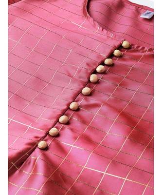 Pink self designed straight kurta 2
