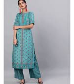 Green Digital Printed Straight Kurta