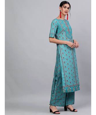 Green Digital Printed Straight Kurta 3