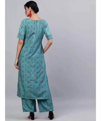 Green Digital Printed Straight Kurta 4