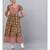 Mustard & Maroon Kalamkari Floral Printed High Silt Anarkali