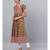 Mustard & Maroon Kalamkari Floral Printed High Silt Anarkali