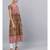 Mustard & Maroon Kalamkari Floral Printed High Silt Anarkali