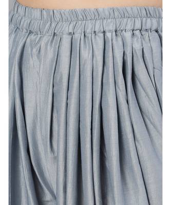 Pastel Blue Chinon Design Top With Dhoti Pant 3