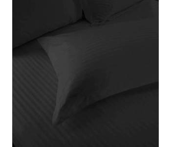 Cotton Satin Stripe 210 Tc Super King Bedsheet with 2Pc Pillow Cover 274 cm X274 cm 2