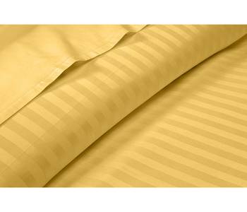 Cotton Satin Stripe 210 Tc Super King Bedsheet with 2Pc Pillow Cover 274 cm X274 cm 2