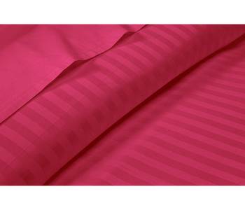 Cotton Satin Stripe 210 Tc Super King Bedsheet with 2Pc Pillow Cover 274 cm X274 cm 2