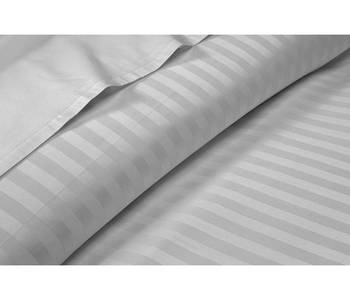 Cotton Satin Stripe 210 Tc Super King Bedsheet with 2Pc Pillow Cover 274 cm X274 cm 3