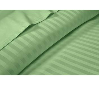 Cotton Satin Stripe 210 Tc Super King Bedsheet with 2Pc Pillow Cover 274 cm X274 cm 2