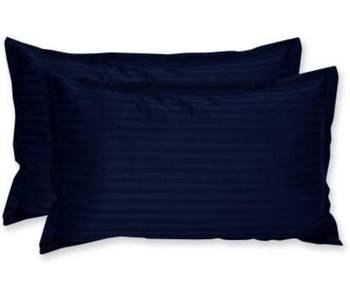 Cotton Satin Stripe 210 Tc Super King Bedsheet with 2Pc Pillow Cover 274 cm X274 cm 3