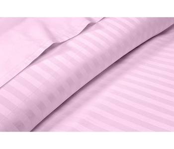 Cotton Satin Stripe 210 Tc Super King Bedsheet with 2Pc Pillow Cover 274 cm X274 cm 3