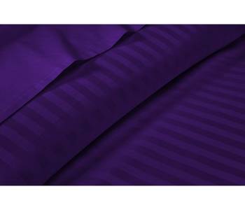Cotton Satin Stripe 210 Tc Super King Bedsheet with 2Pc Pillow Cover 274 cm X274 cm 2