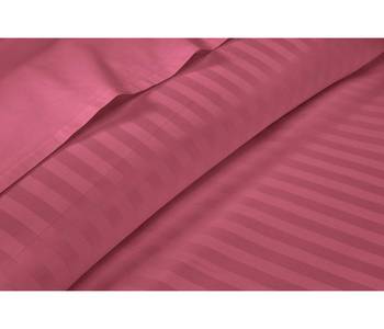 Cotton Satin Stripe 210 Tc Super King Bedsheet with 2Pc Pillow Cover 274 cm X274 cm 2