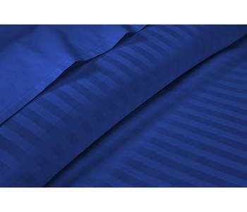 Cotton Satin Stripe 210 Tc Super King Bedsheet with 2Pc Pillow Cover 274 cm X274 cm 2