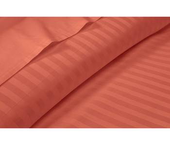 Cotton Satin Stripe 210 Tc Super King Bedsheet with 2Pc Pillow Cover 274 cm X274 cm 2