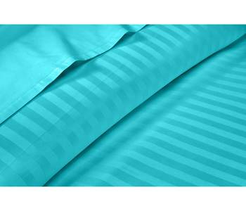 Cotton Satin Stripe 210 Tc Super King Bedsheet with 2Pc Pillow Cover 274 cm X274 cm 3