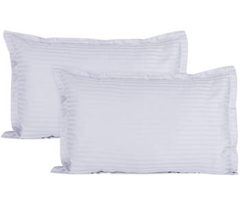 Cotton Satin Stripe 210 Tc Super King Bedsheet with 2Pc Pillow Cover 274 cm X274 cm 3