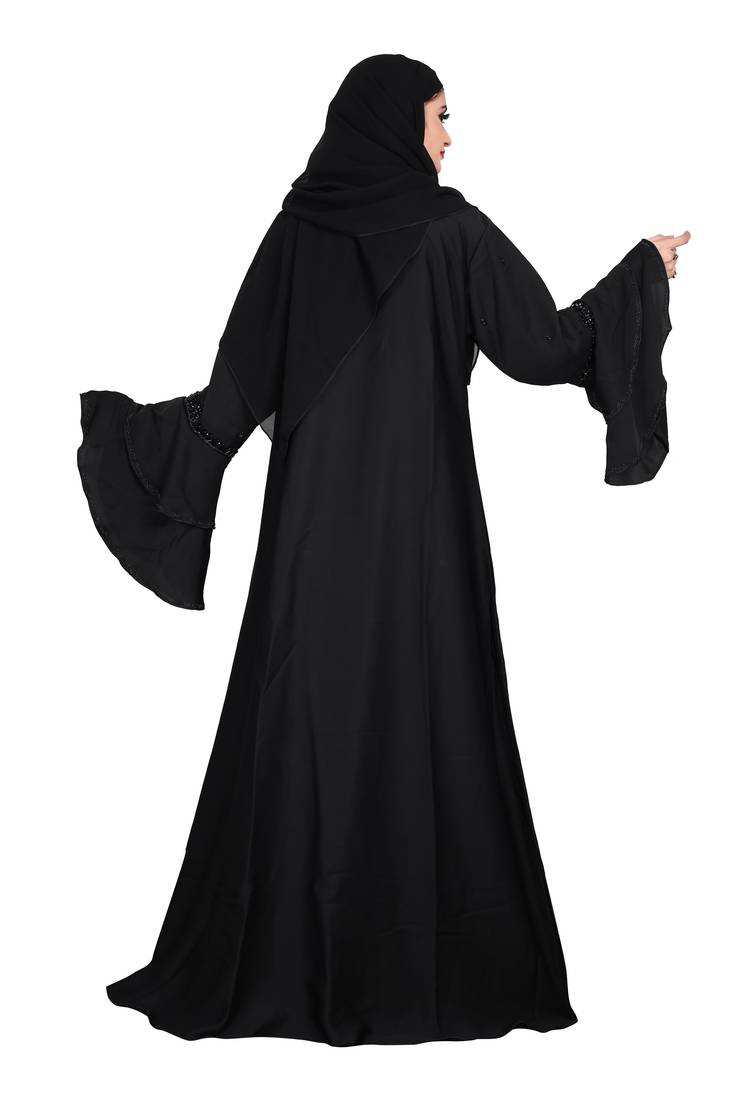 Khadija Fashion,Women's,Imported Soft Nida Fabric, Hand Work Bell Sleeves with georgette scarf,Especially For Girls.