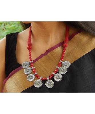 Maroon necklaces 1