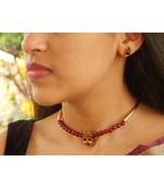 Maroon agate chokers