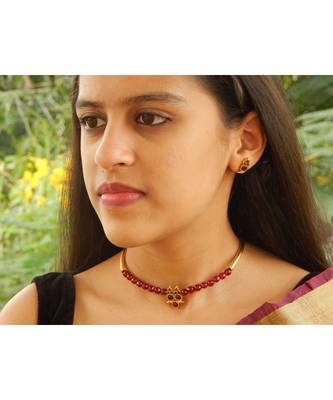 Maroon agate chokers 2