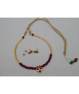 Maroon agate chokers 4