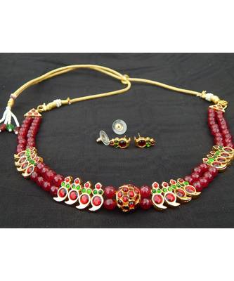 Maroon agate chokers 3