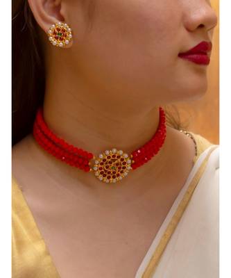 Red crystal chokers 1