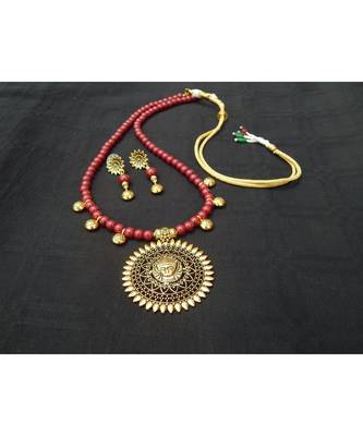 Maroon necklace-sets 3