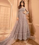 Shamity Shetty Dusty Pink Embroidery Wedding Anarkali suit
