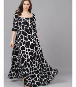 Black & White Animal Print Maxi Dress