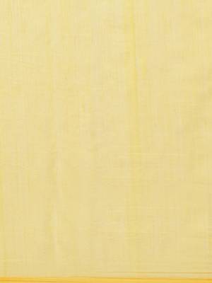 Yellow & Pink Woven Design Jamdani Saree 5