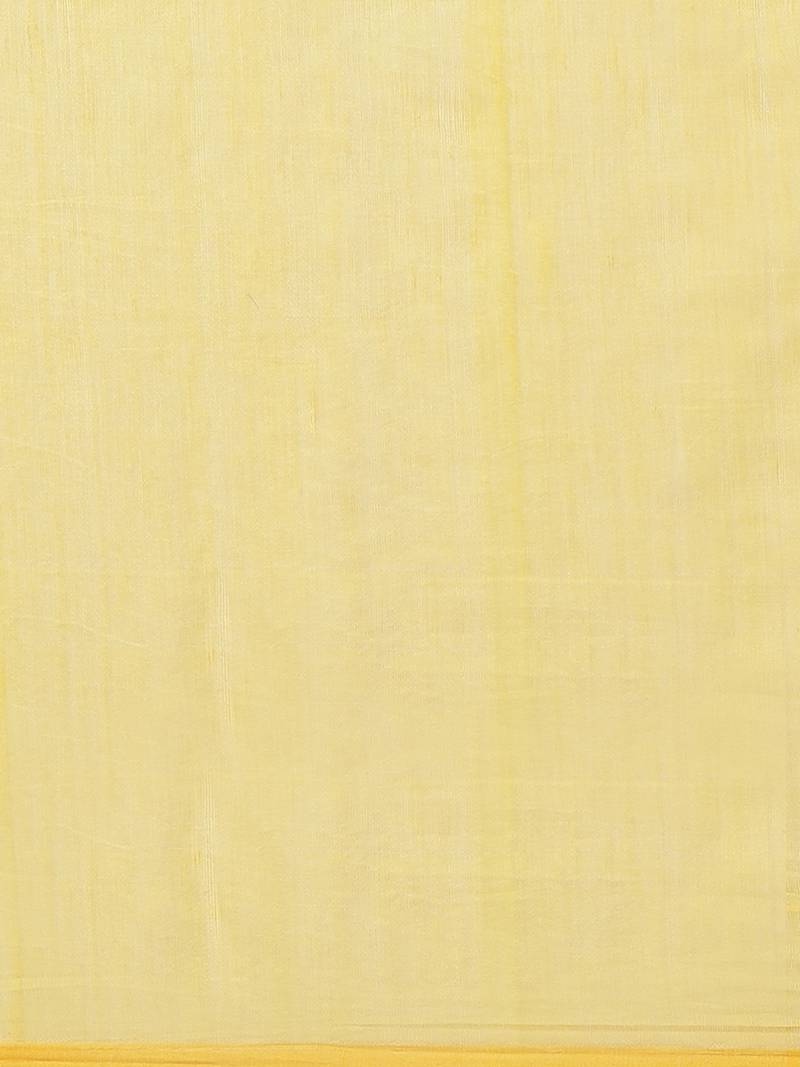 Yellow & Pink Woven Design Jamdani Saree