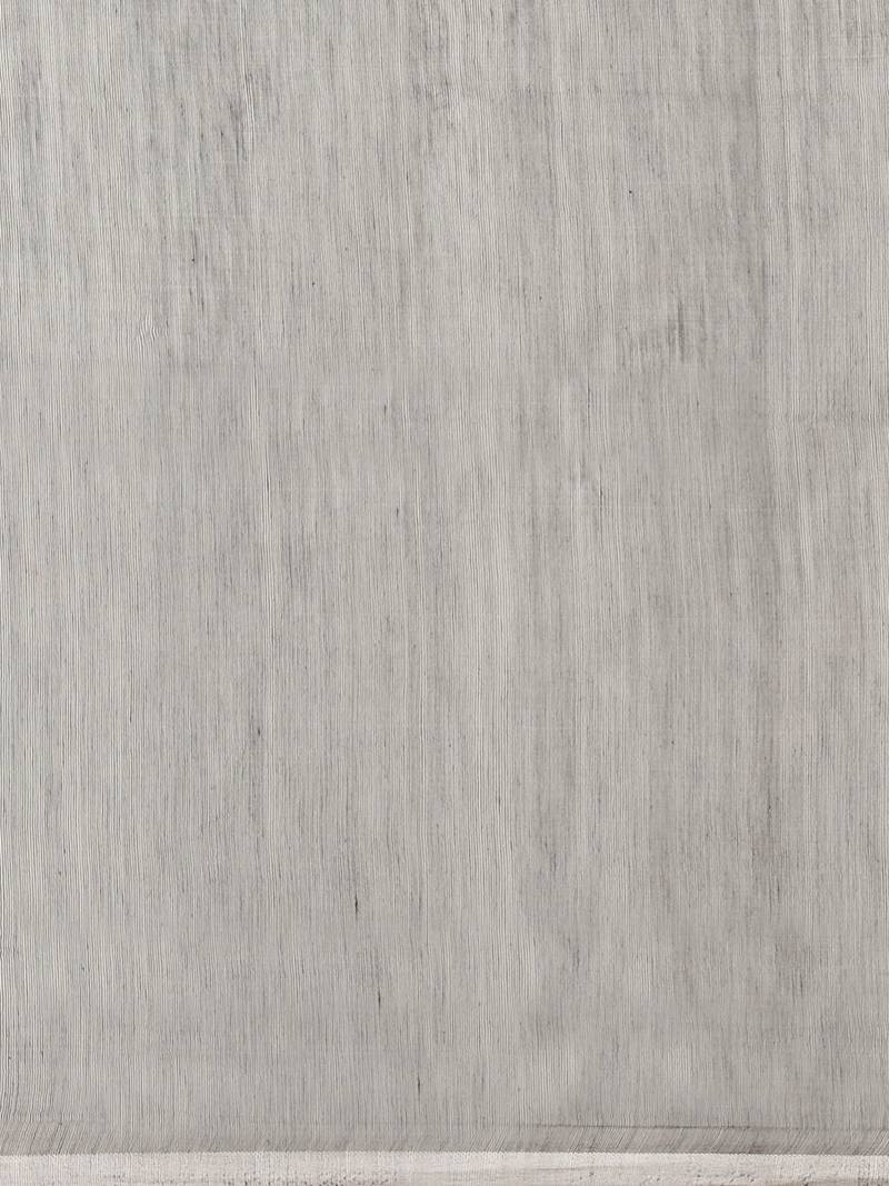 Charcoal & Pink Woven Design Jamdani Saree Without Blouse