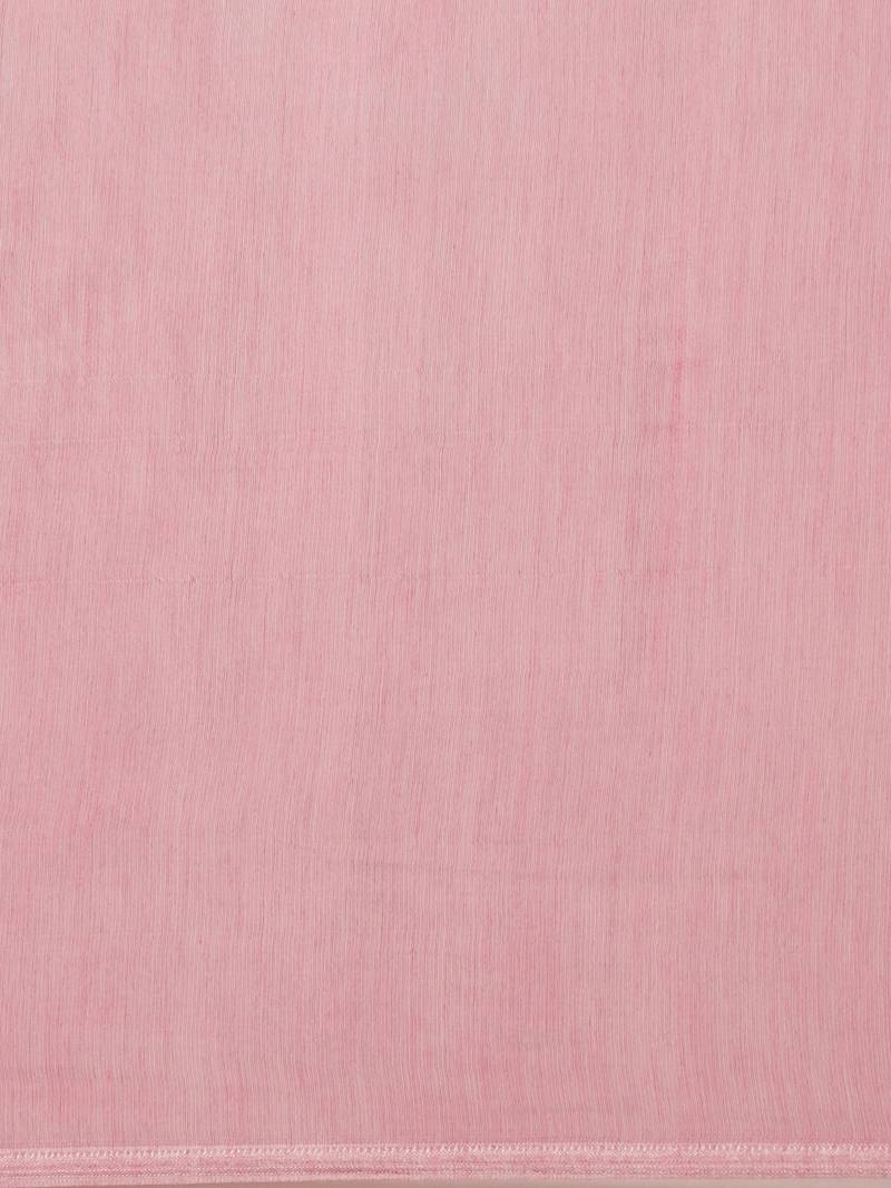 Pink & Golden Woven Design Jamdani Saree